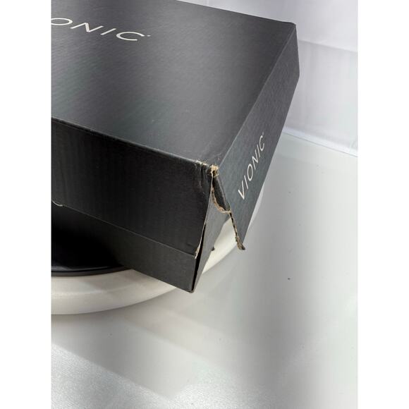 Vionic Belmont Womens Size 9 Wide Leather Block Heel Ankle Booties Comfort Boots - Picture 9 of 10